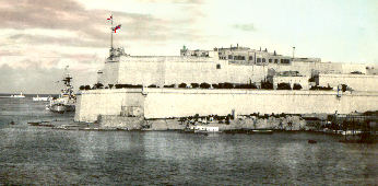 HMS St Angelo ... the HQ of the Mediterranean Fleet.