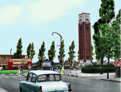 Coalville: The Clock Tower, coming in from Leicester